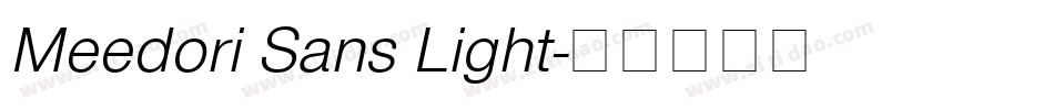 Meedori Sans Light字体转换
